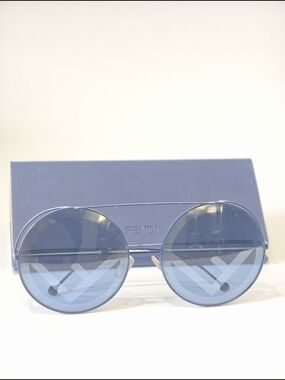 Fendi Round Blue Gradient Sunglasses